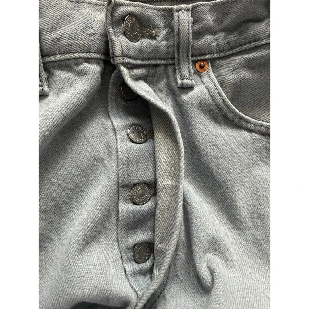 Levi's 501 Original Fit Jeans in "Silver Rigid" (Grey), 32x34 (measures 29x30) - Picture 3 of 13